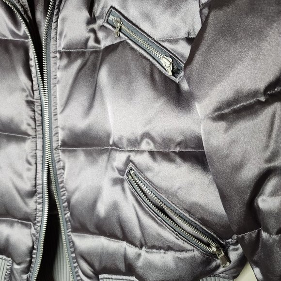 Express Puffed Silver-Grey Winter Jacket Size L Women - Picture 4 of 5